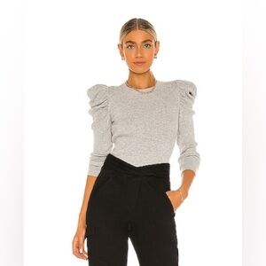 Revolve: 7 For All Mankind Puff Shoulder Crewneck Sweater, Size S